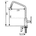 Faucet dapur putar pegangan tunggal